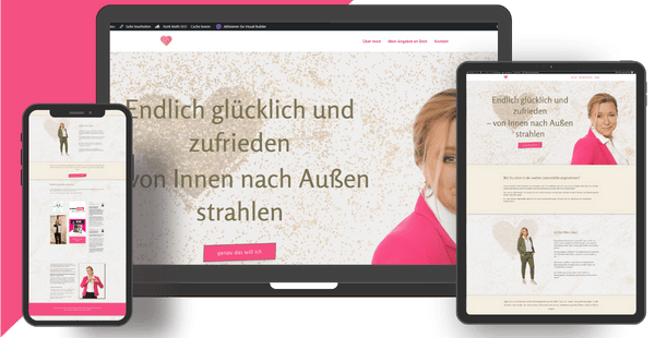Website-Aufbau und Weiterentwicklung für Glücks-Mentorin
